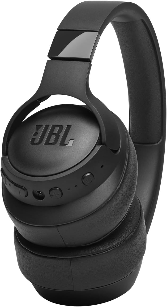 JBL Tune 760NC Over-Ear Headphones - Lightweight JBL Headphones Wireless Bluetooth, Foldable with Active Noise Cancellation - Bulk Packaging - Black