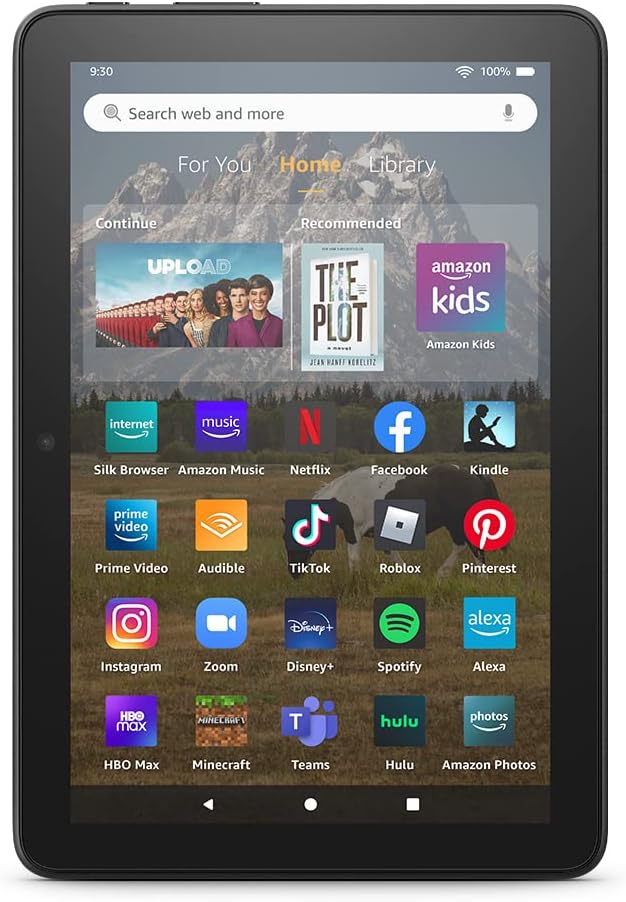 Amazon Fire HD 8 Plus tablet, HD display, 32 GB, (2020 release), our best 8" tablet for portable entertainment, Slate