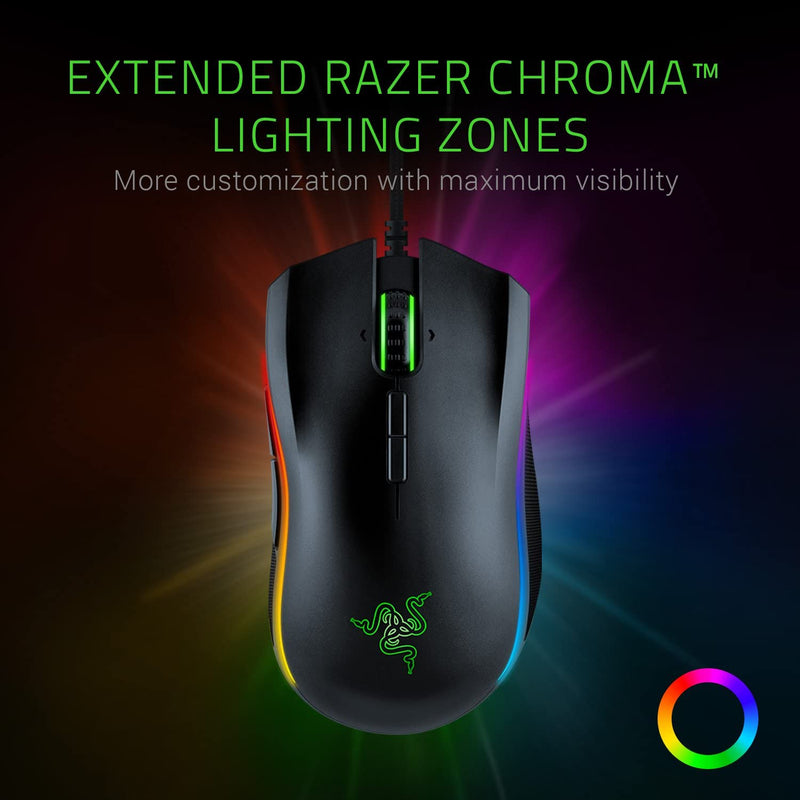 Razer Mamba Elite Wired Gaming Mouse: 16,000 DPI Optical Sensor - Chroma RGB